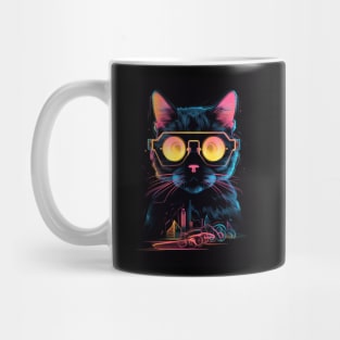 Cyber Nerd Cat Mug